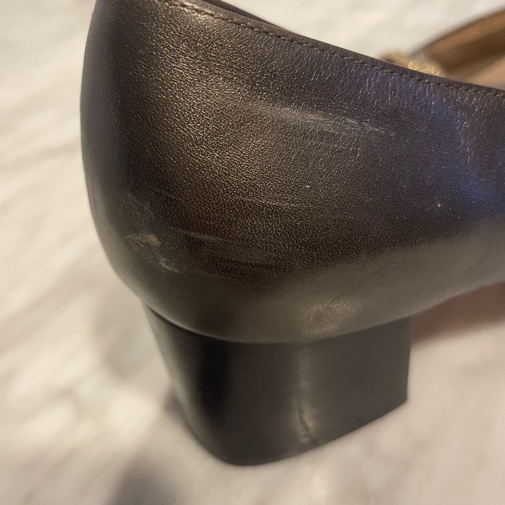 Vintage Salvatore Ferragamo Women's Metallic Gray Loafers - Picture 11 of 12